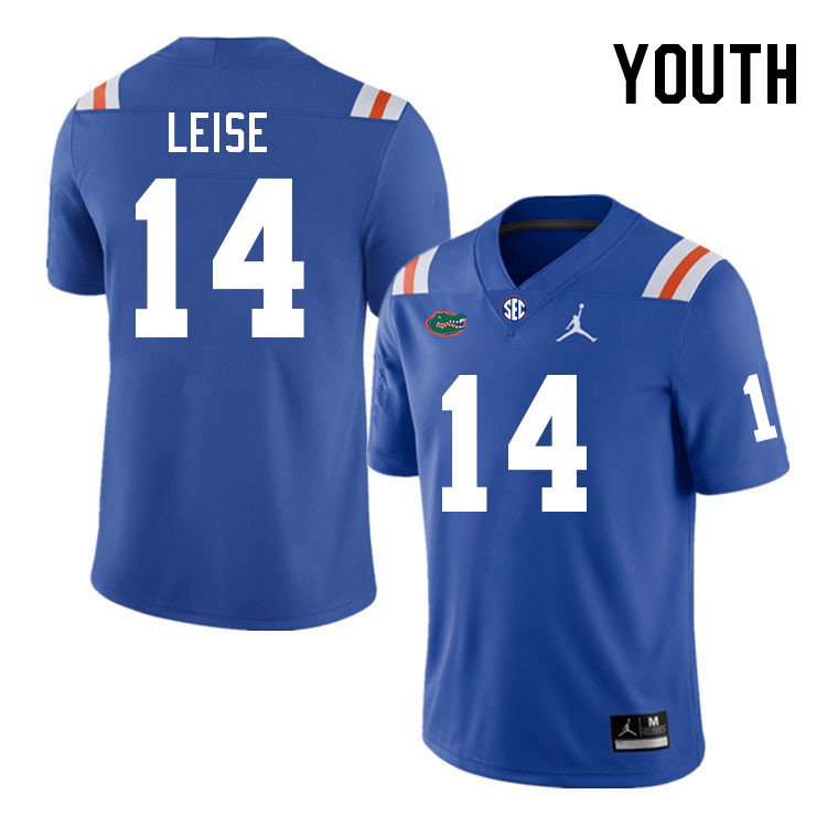 Youth #14 Parker Leise Florida Gators College Football Jerseys Stitched-Retro - Click Image to Close